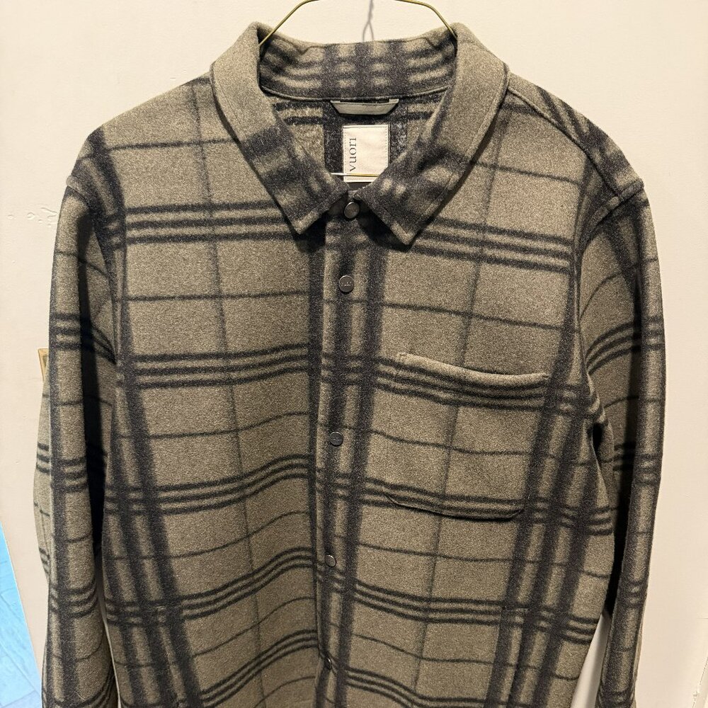 Vuori Flannel Jacket XXL Plaid Button Front Soft Overshirt